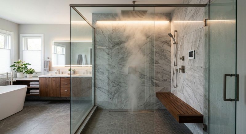 Granite Shower Installation in Oxford, MI