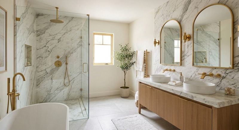 Granite Shower Installation in Oxford, MI